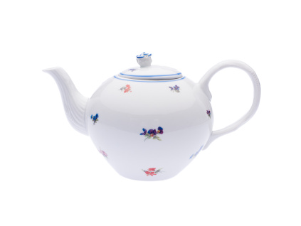 Konvice čajová se sítkem, 1,20 l, rakouská házenka, Český porcelán