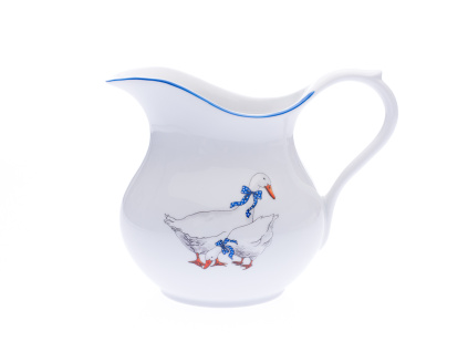Džbán baňatý 1,20 l, husy, Český porcelán