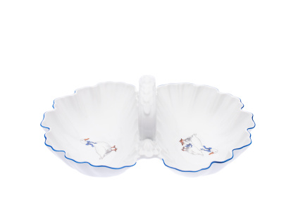 Kabaret 2 dílný, 28 cm, husy, Český porcelán Dubí1