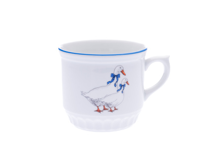 Hrnek Selský, 420 ml, Český porcelán Dubí, husy