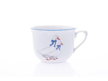Hrnek R, 270 ml, husy, Český porcelán Dubí..