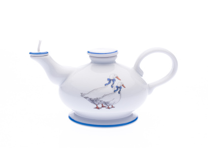Betlémské světlo olejová lampa, 10 cm, husy, Český porcelán
