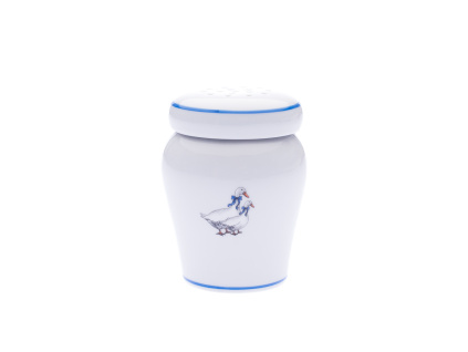 Dóza na moučkový cukr, 200 ml, husy, porcelán Dubí