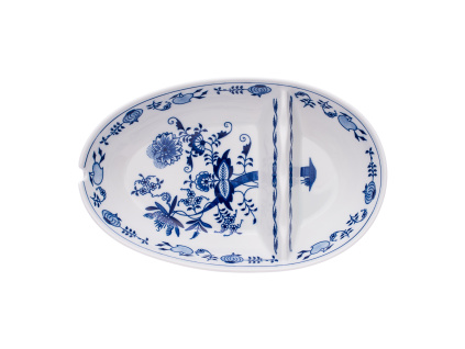 Mísa oválná na špíz, cibulák, Český porcelán