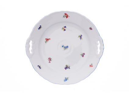 Talíř koláčový, 28 cm, rakouská házenka, porcelán Dubí