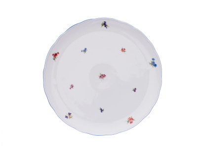 Talíř dortový, 31 cm, rakouská házenka, Český porcelán