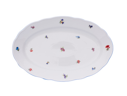 Mísa ovalná, 35 cm, rakouská házenka, Český porcelán