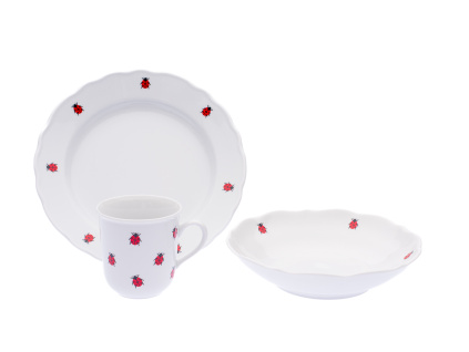 Dětská souprava, berušky, 3 d., Český porcelán Dubí