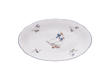 Constance, mísa oválná, 21 cm, husy, porcelán Thun