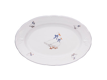 Constance, mísa oválná, 36 cm, husy, porcelán Thun