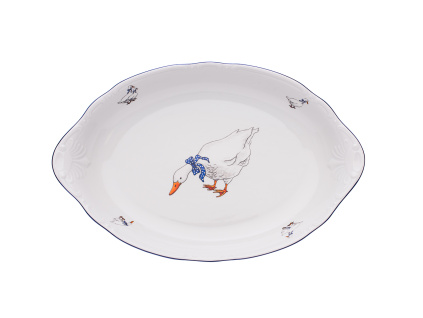 Constance, koš na chléb, 33 cm, husy, porcelán Thun