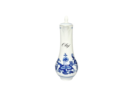 Porcelánová karafa olej, cibulák, 0,7 l, Český porcelán