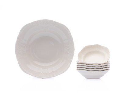 Bernadotte, kompotová souprava, 7 d., slonová kost, porcelán Thun