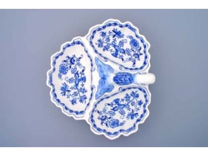 Kabaret 3-dílný  30 cm,  cibulák, Český porcelán