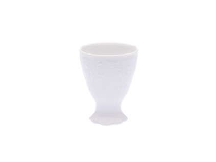 Kalíšek na vejce na nožce, český porcelán, Bernadotte, bíly, Thun