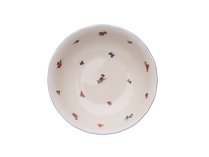 Mísa kompotová, 23 cm, rakouská házenka, slonová kost, porcelán Dubí
