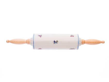 Váleček na nudle, 45 cm, rakouská házenka, slonová kost, Český porcelán Dubí