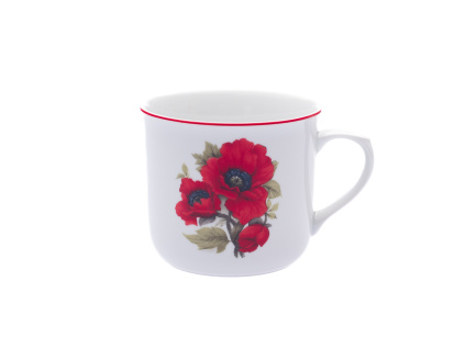 Hrnek Vařák, 0,65 l, vlčí mák, Český porcelán Dubí