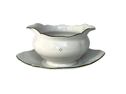 Omáčník, český porcelán, Verona, 0,45 l, kytičky, G. Benedikt