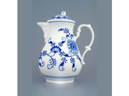 Konvice kávová s víčkem 0,90 l, cibulák, Český porcelán