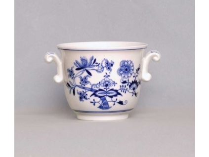 Květináč malý s uchy 10,9 cm, cibulák, Český porcelán