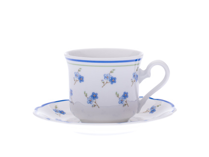 Šálek s podšálkem, porcelán, pomněnky, 0,15 l, Mary Anne, Leander