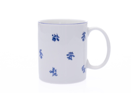Hrnek, 300 ml, modrá házenka, český porcelán, Thun RZ
