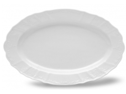 Mísa oválná, 39 cm, bílá, Bernadotte, český porcelán, Thun