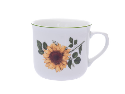 Hrnek Vařák, 0,65 l, Český porcelán Dubí, slunečnice