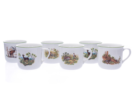 Hrnek Vařák, 0,65 l, Český porcelán, lesní zvěř.