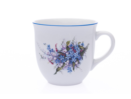 Hrnek Mirek, konvalinka a pomněnka, 0,4 l, Český porcelán Dubí