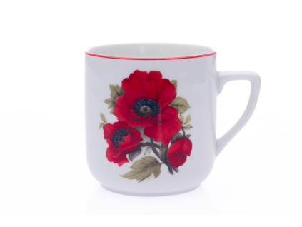 Hrnek Pětka, 400 ml, Český porcelán Dubí, vlčí mák