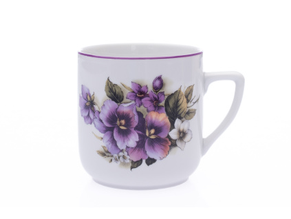Hrnek Pětka, 0,40 l, maceška, Český porcelán Dubí