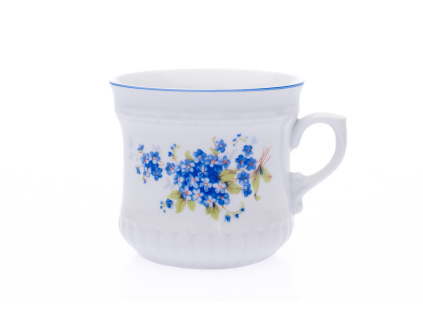 Hrnek Perlový velký, 370 ml, pomněnky, Český porcelán