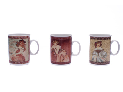 Boby, sada hrnků 0,22 l, Mucha, Český porcelán Dubí, 3 ks