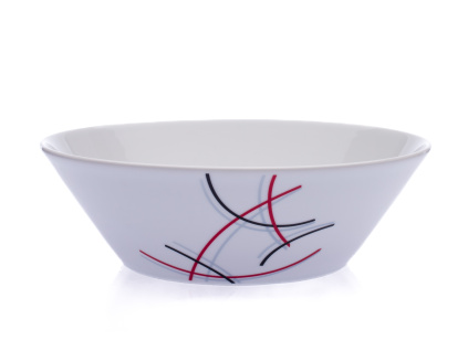 Tom, kompotová mísa, 24 cm, červené a modré čáry, Thun