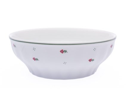 Mísa válcová, porcelán, růžové kytičky, 26 cm, G. Benedikt