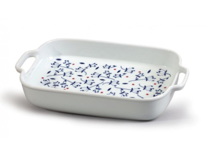 Mísa zapékací s uchy střední, chmýří, český porcelán, 34,5 cm, Thun