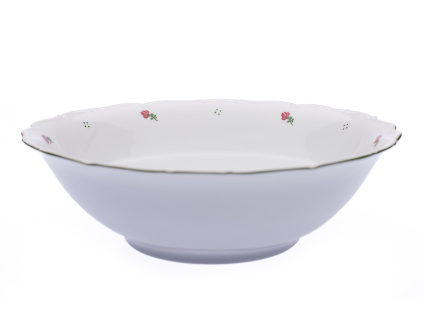 Mísa salátová, růžové kytičky, 26 cm, porcelán, G. Benedikt