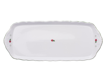 Podnos, růžové kytičky, Verona, 37 cm, porcelán, G. Benedikt .