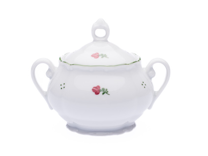 Cukřenka, 250 ml, Verona, růžové kytičky, porcelán G. Benedikt