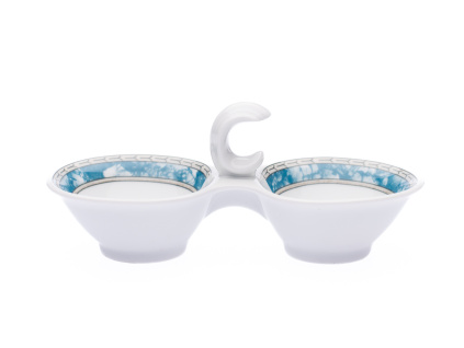 Slánka - pepřenka, 15 cm, modrý mramor, Karlovarský porcelán