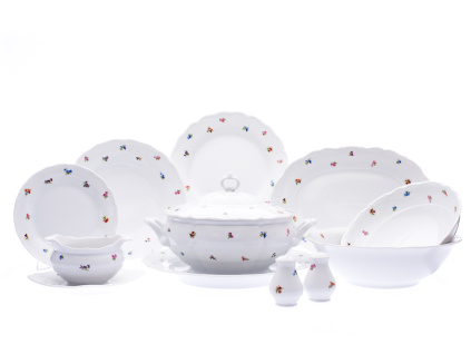 Jídelní souprava, porcelán, Verona, 26d., házenka, G.Benedikt