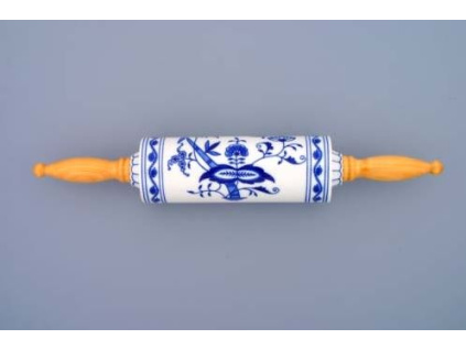 Váleček na nudle s dřevěnou rukojetí  45 cm,  cibulák, Český porcelán