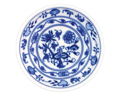 Miska hladká nízká 14 cm, cibulák, Český porcelán
