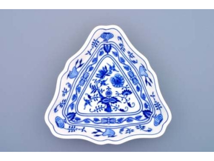 Mísa salátová tříhranná  19,5 cm,  cibulák, Český porcelán