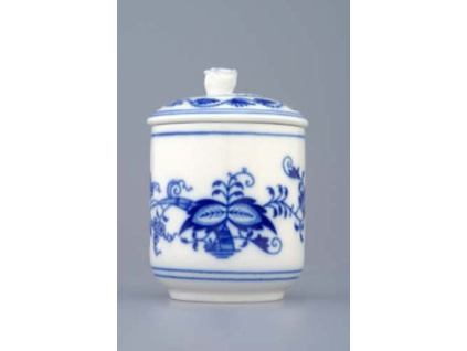 Hořčičník s víčkem bez výřezu 0,10 l, cibulák, Český porcelán