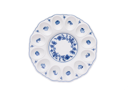 Podnos párty na vejce 24,3 cm, cibulák, Český porcelán