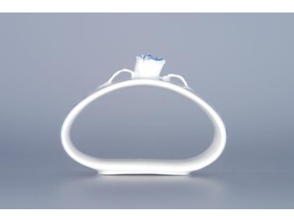Kroužek na ubrousky s růží 7 cm, cibulák, Český porcelán