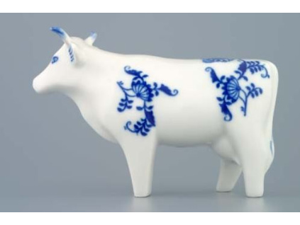Kravička stojící 14,5 cm, cibulák, Český porcelán